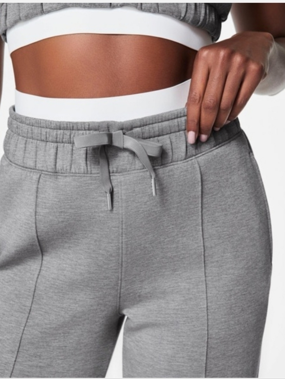 NEW SPANX Air Essentials Double Waistband Track Pants Size Medium Petite - Picture 3 of 10